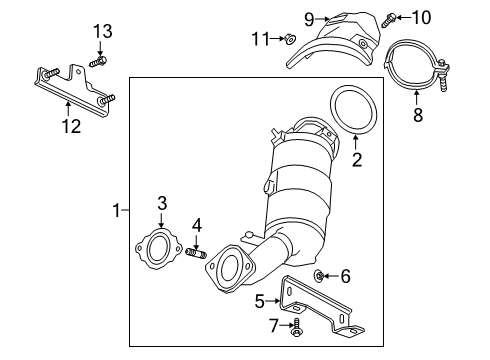 2019 Cadillac CT6 Heat Shield Diagram for 55504597