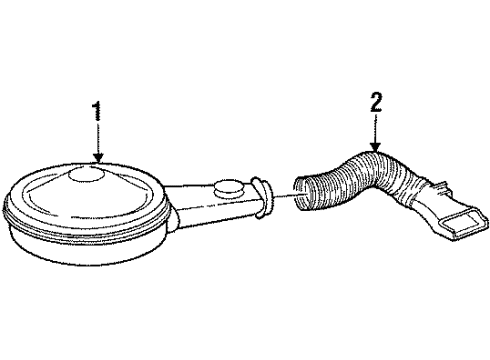 1989 Pontiac Firebird Air Duct, Driver Side Diagram for 14073299