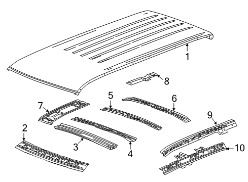 2017 Chevy Tahoe Roof & Components Diagram 2 - Thumbnail
