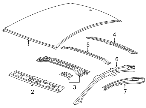 2011 Chevy Cruze Roof & Components Diagram 2 - Thumbnail