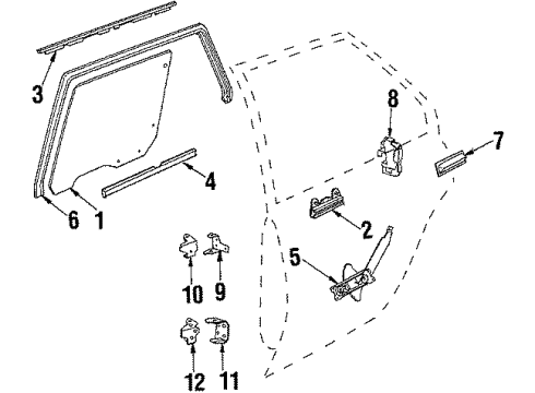1986 Pontiac Sunbird Rear Door Diagram