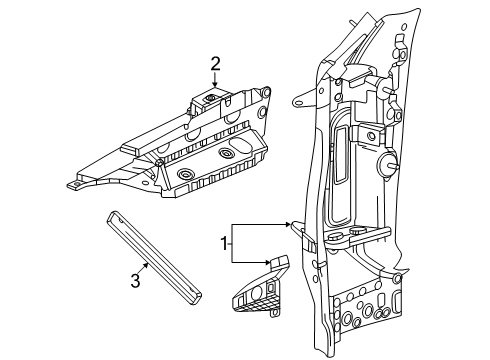 2024 Chevy Blazer EV Hinge Pillar Diagram