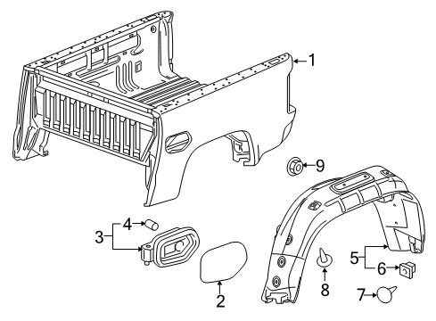 2019 Chevy Colorado Box Assembly Diagram 2 - Thumbnail