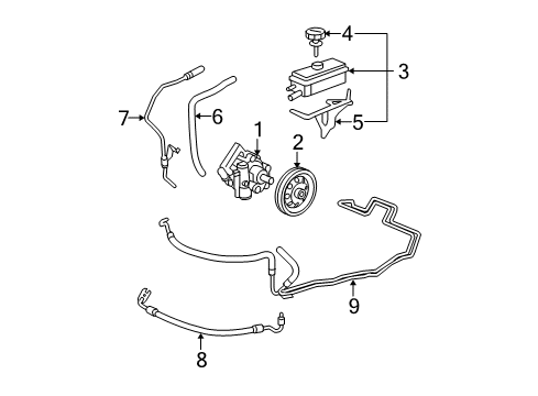 2011 Chevy Malibu P/S Pump & Hoses Diagram 2 - Thumbnail