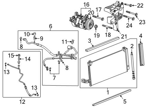 2016 Chevy Silverado 1500 Mount Bracket Diagram for 12673871