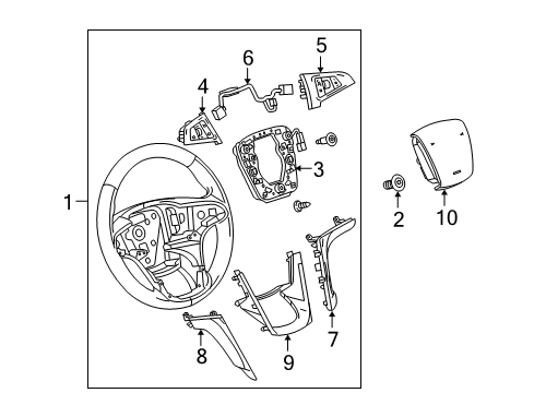 2011 GMC Terrain Horn Contact Diagram for 13276833
