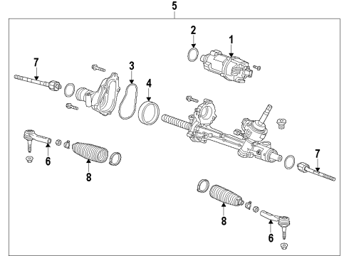 2014 Cadillac XTS Steering Gear & Linkage Diagram 3 - Thumbnail