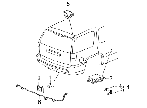 2010 Chevy Tahoe Parking Aid Diagram 3 - Thumbnail