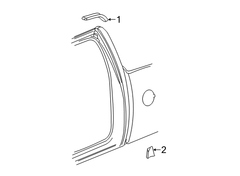 2012 Chevy Silverado 2500 HD Exterior Trim - Cab Diagram 5 - Thumbnail