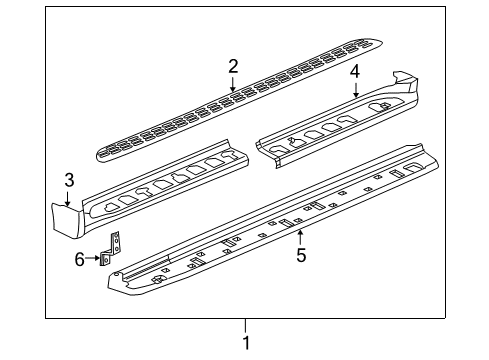 2003 GMC Yukon XL 1500 Step Cover Diagram for 89045549