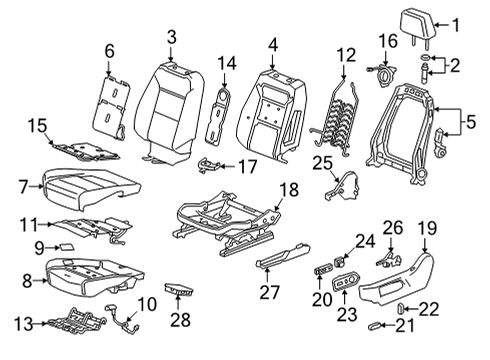 2024 GMC Sierra 3500 HD Power Seats Diagram 2 - Thumbnail