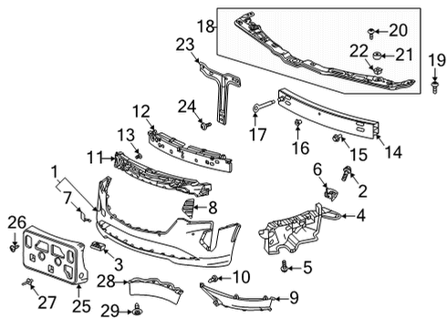 2023 Cadillac CT4 Support Bolt, Front Center Diagram for 11602023