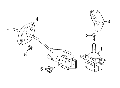 2018 Buick Enclave Control Cable Diagram for 84363603