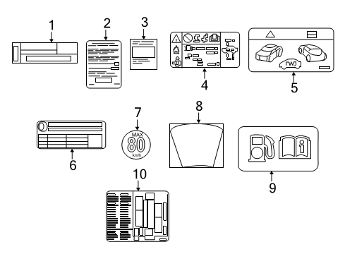 2019 Cadillac XT5 A/C Label Diagram for 84468778