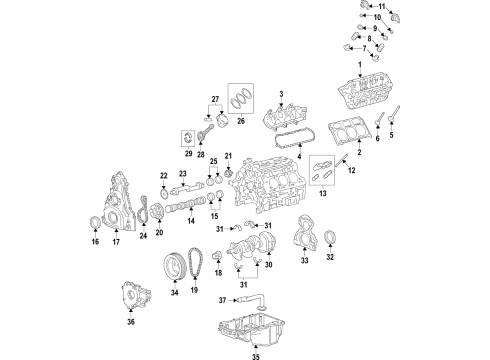 2019 Chevy Silverado 1500 Pistons, Rings & Bearings Diagram 2 - Thumbnail