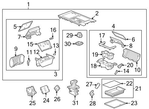 2023 GMC Hummer EV Pickup USB Port, Jet Black Diagram for 13549128