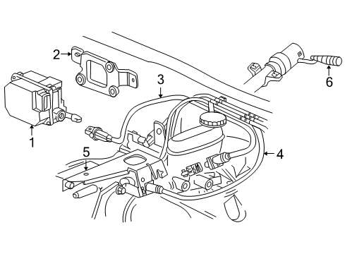 2004 Cadillac Seville Throttle Cable Diagram for 25662307