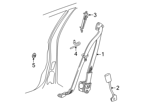 2002 Saturn L200 Front Seat Belts Diagram