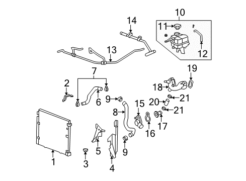 2008 Cadillac STS Radiator & Components Diagram 2 - Thumbnail