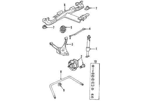 2008 Cadillac DTS Compressor, Rear Diagram for 20827740