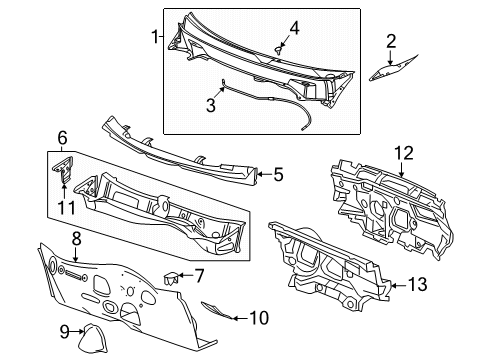 2025 Chevy Equinox Cowl Diagram