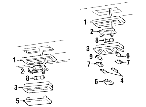 1993 GMC C1500 Bezel Diagram for 15613002