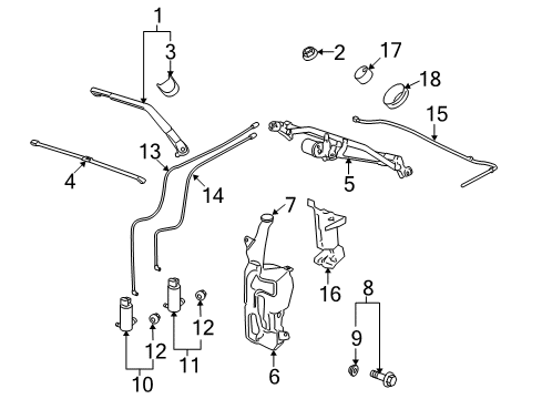 2010 Chevy Tahoe Wipers Diagram 4 - Thumbnail