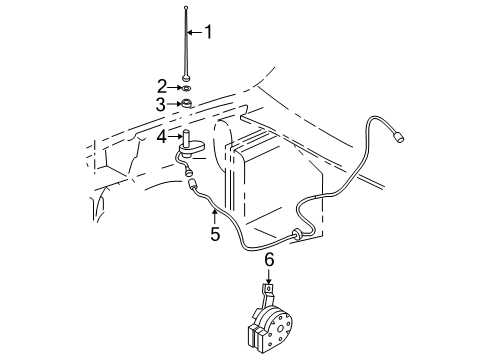 1994 Chevy S10 Antenna & Radio Diagram