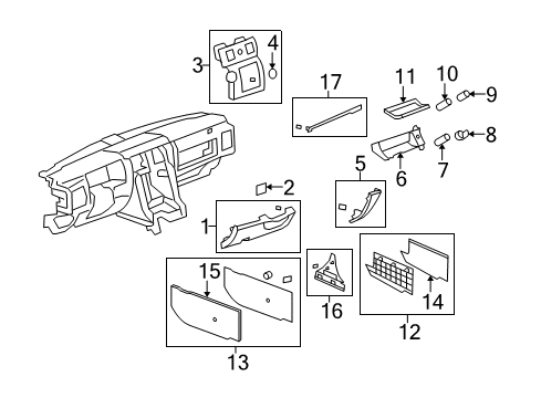 2008 Hummer H2 Access Cover Diagram for 15854787