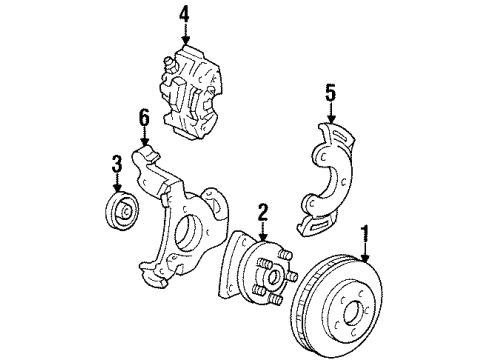 1992 Oldsmobile 88 Front Brakes Diagram