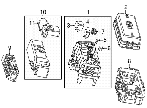 2020 Cadillac CT5 Fuse Box Cover Diagram for 84780858