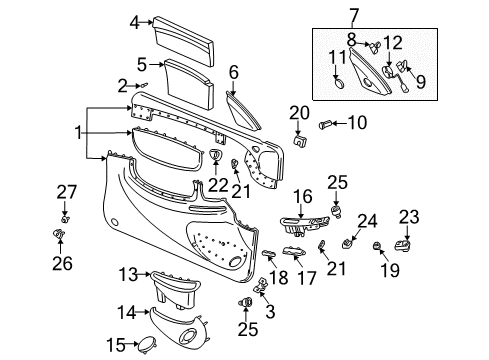 2000 Oldsmobile Alero Interior Trim - Door Diagram