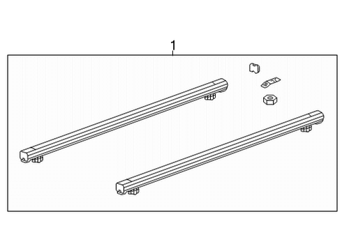2023 Chevy Silverado 3500 HD Cross Bar Diagram for 84065979