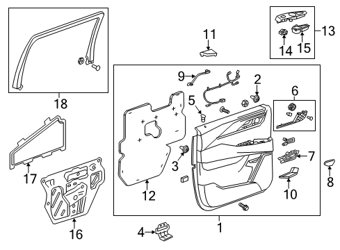 2019 Cadillac Escalade ESV Pad, Rear Diagram for 22812955