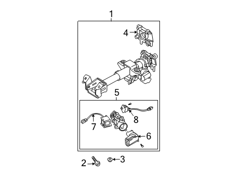 2006 Chevy Aveo Ignition Lock Diagram 2 - Thumbnail