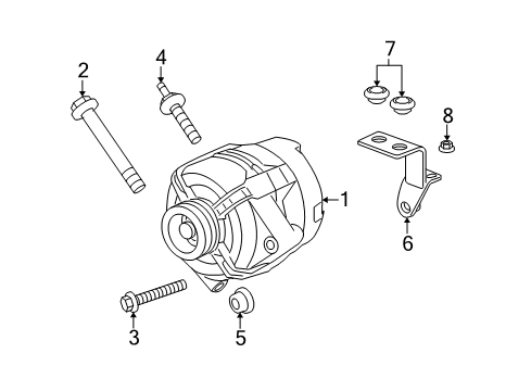 2010 Saturn Vue Alternator Stud Diagram for 11610165