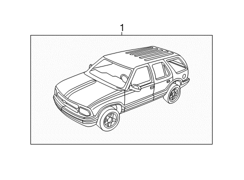 1999 Chevy Blazer Stripe Tape Diagram 2 - Thumbnail
