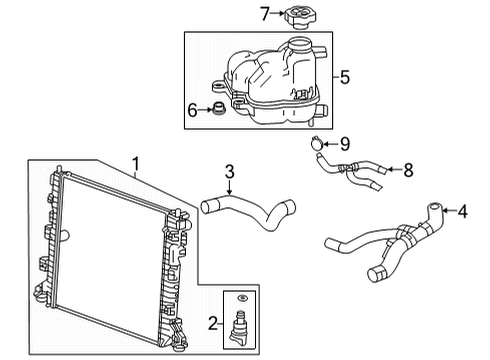 2025 Cadillac CT5 Radiator & Components Diagram 3 - Thumbnail