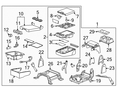 2013 Chevy Silverado 2500 HD Front Seat Components Diagram 12 - Thumbnail