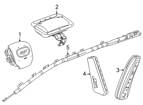2024 GMC Acadia Airbag, Inflatable Restraint System Diagram for 26471308