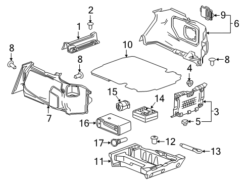 2018 Chevy Camaro Tool Bag Diagram for 23102325