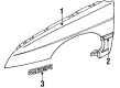 Chevy Corsica Fender Diagram - 12353172