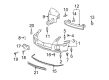 Cadillac Bumper Cover Diagram - 19152492