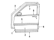 Pontiac Bonneville Door Moldings Diagram - 20503379