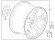 Chevy Corvette Wheel Cover Diagram - 84691531