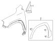 GMC Terrain Mud Flaps Diagram - 23354643