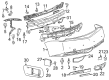 Cadillac Bumper Cover Diagram - 25949183