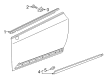 Cadillac ELR Door Moldings Diagram - 22890038