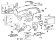 Buick Dash Panel Vent Portion Covers Diagram - 22846681
