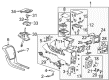 Cadillac CTS Center Console Latch Diagram - 25750149